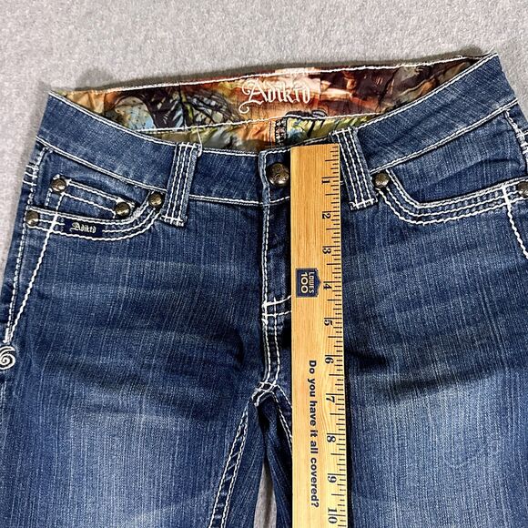 Adiktd Womens Jeans Blue Tag Size 2 (00x00) Low Rise Capri Stretch - Picture 5 of 13
